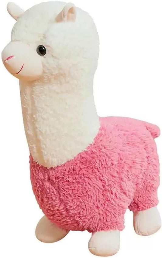 Cute Llama Plush Toy – Soft Pink Stuffed Animal